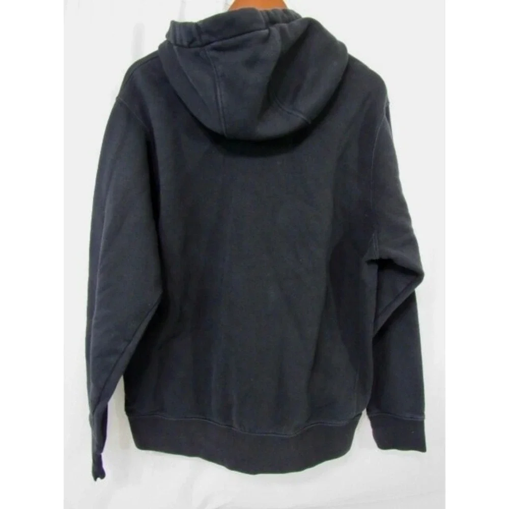 Nike Black‎ Just Do It Logo Sz L Distressed Cotton Hoodie